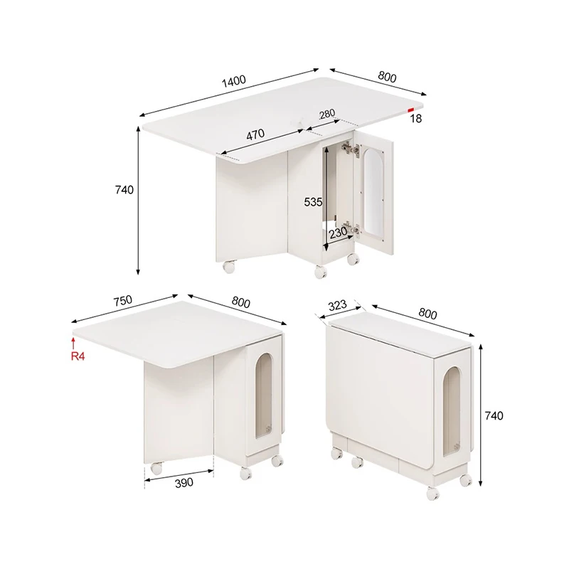 Nordic Modern Dining Tables Foldable Rustic Minimalist Storage Dining Tables French Trendy Mesa Comedor Plegables Furniture Home