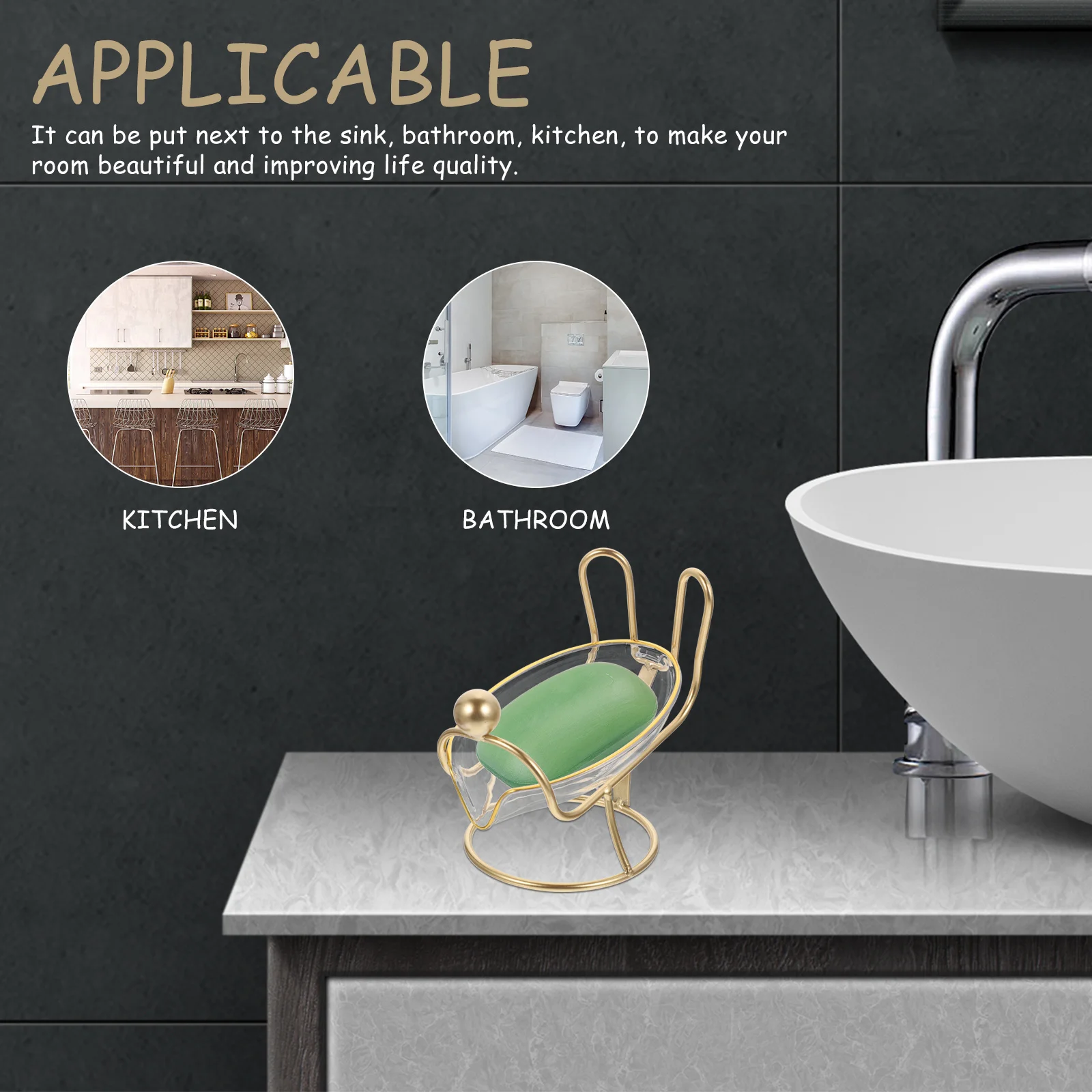 

Plastic Soap Dish with Fast Draining Structure Rabbit Design Soap Holder for Bathroom Kitchen Washroom Decoration