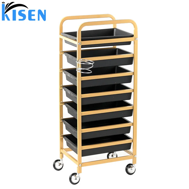 

High Quality Professional Cheap Salon Hair Furniture Rolling Cart Trolley With Cheap Price