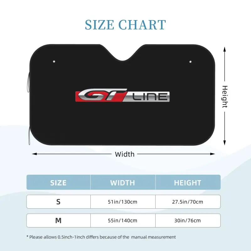 GT Line Car Windshield Sun Shade  for Car Truck SUV Front Window Sunshade Cover Sun Visor Shield Foldable Uv Ray Reflector - view 6
