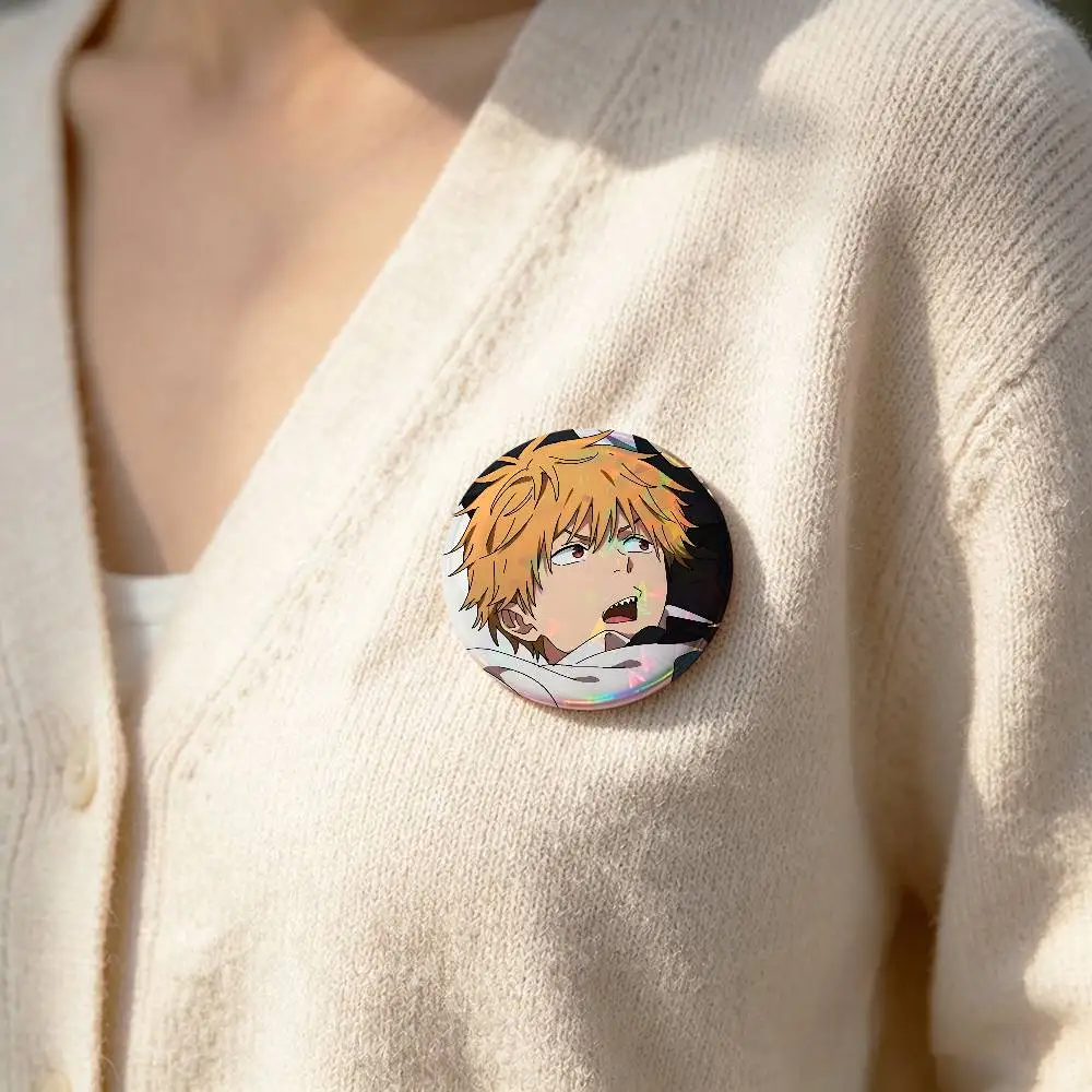 Cute-D-denji Badge Pins For Friend, Backpack, Clothing, Collectible Accessories, Jewelry Gift