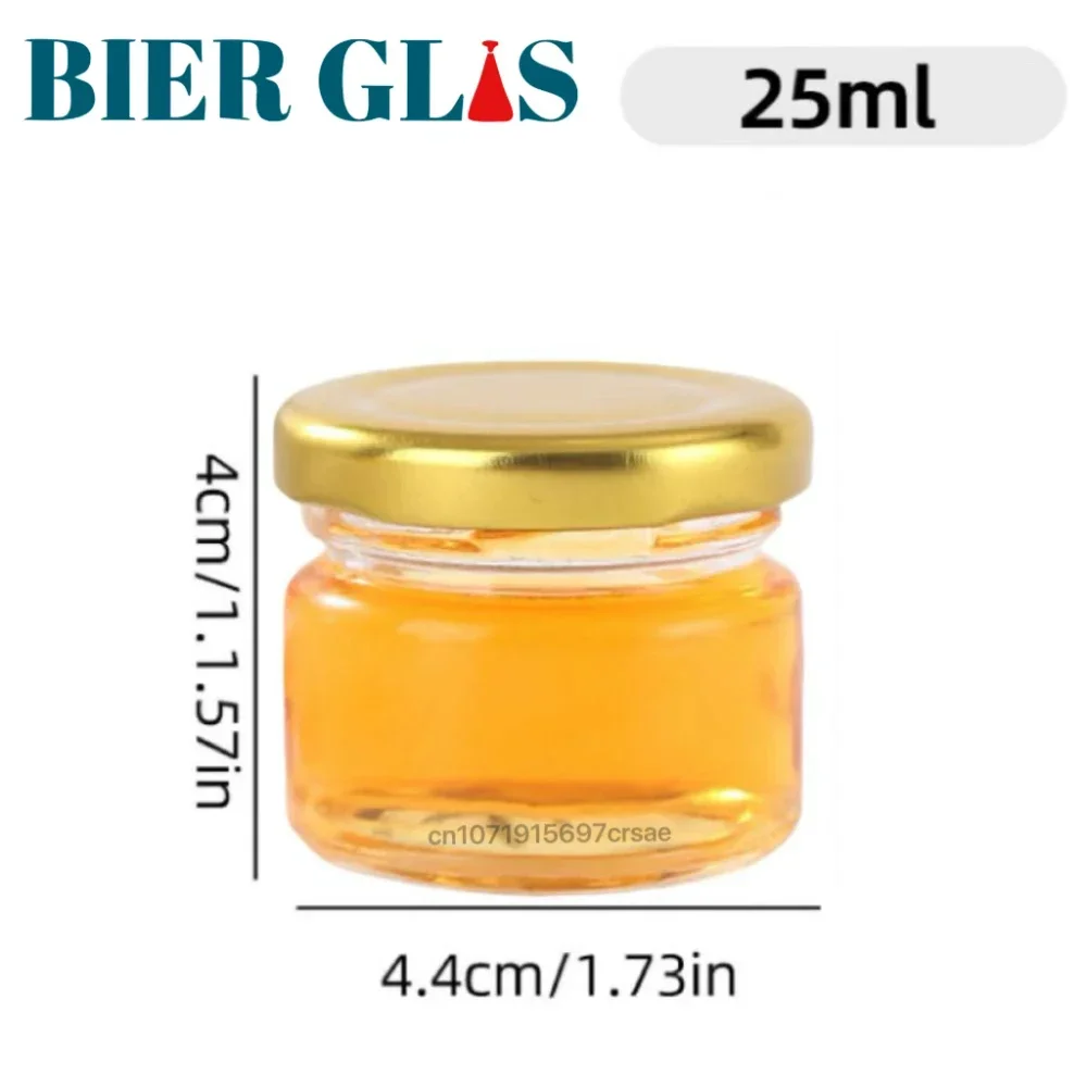 25ml Handmade Honey Packaging Small Empty Glass Bottle With Lid For Bulk Wholesale Lots Gift Bag Thank You Labels Wedding Gift