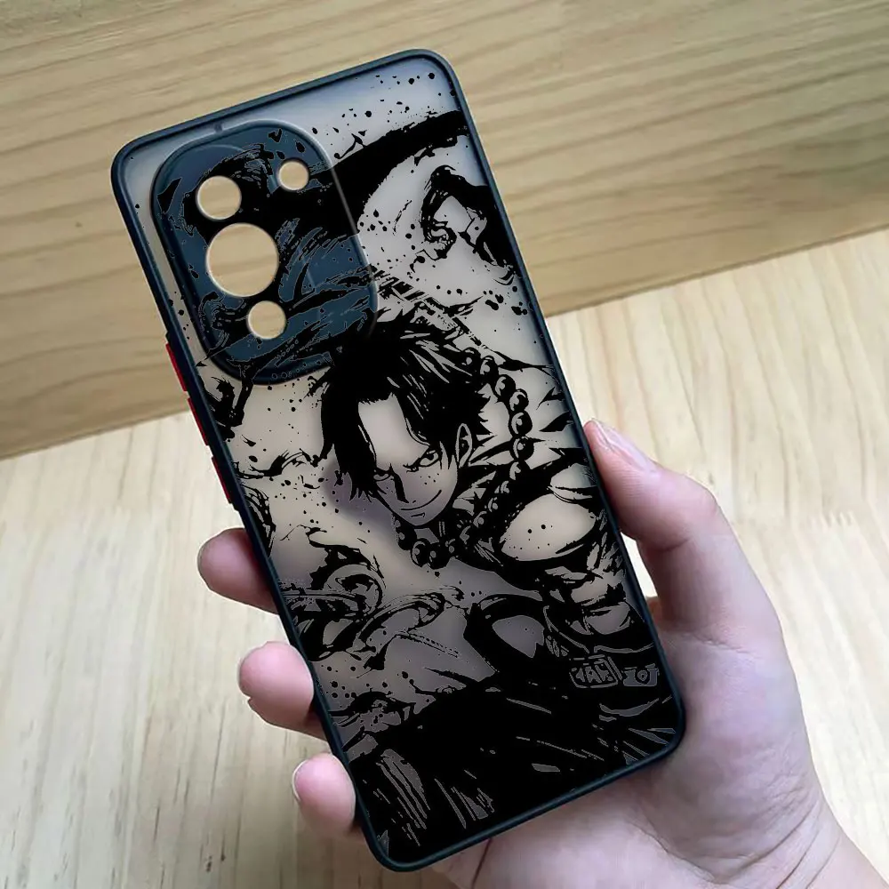 Matte Phone Case for Huawei NOVA Y70 9 8SE 8 7SE 7I 7 6 5I 5 4 3I 4G 5G Edge PC Case Funda Coque Shell Anime Black O-one P-Piece