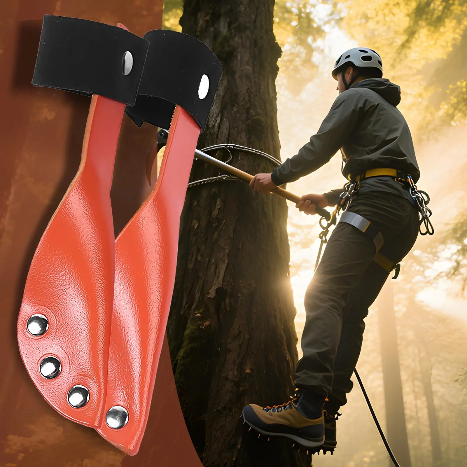 ツリークライミングスパイクカバーツリークライミングスパイクプロテクターカバー安全な柔軟なスポーツ作業アクセサリーハイカー造園業者用