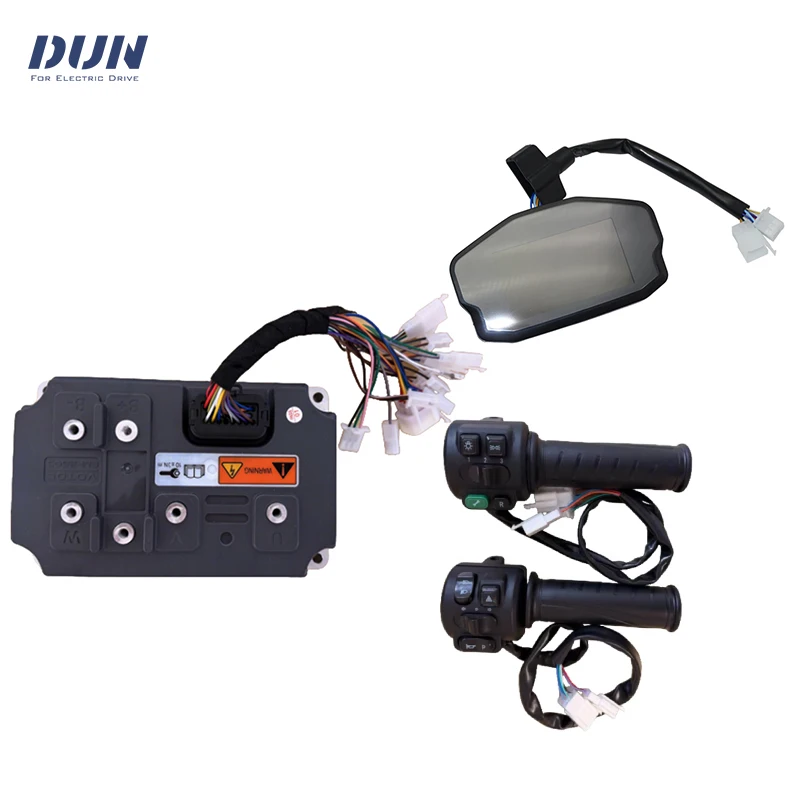 EM260S VOTOL 260A Boost 300A 6KW-8KW BLDC Controller with DKD Display and T08 Throttle For Hub Mid-Drive Motor
