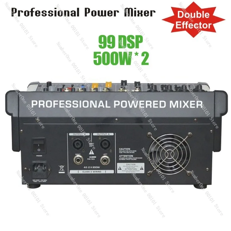 500W Dual Effect 99DSP Professional Stage Amplifier | 8- and 12-way Mixer with Power Amplifier