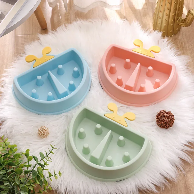 Pet food utensils, high quality macaron color, dog feeding bowl, anti-choking, anti-overeating, pet slow food bowl, slow