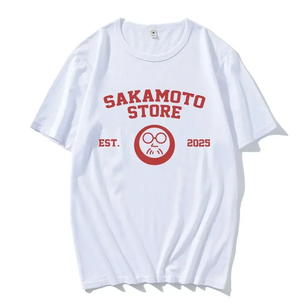 Sakamoto Store EST Cartoon T-shirts Sakamoto Sleeve Days Short Sleeve Printed T-shirt Men Women T-shirt Unisex Street Clothing