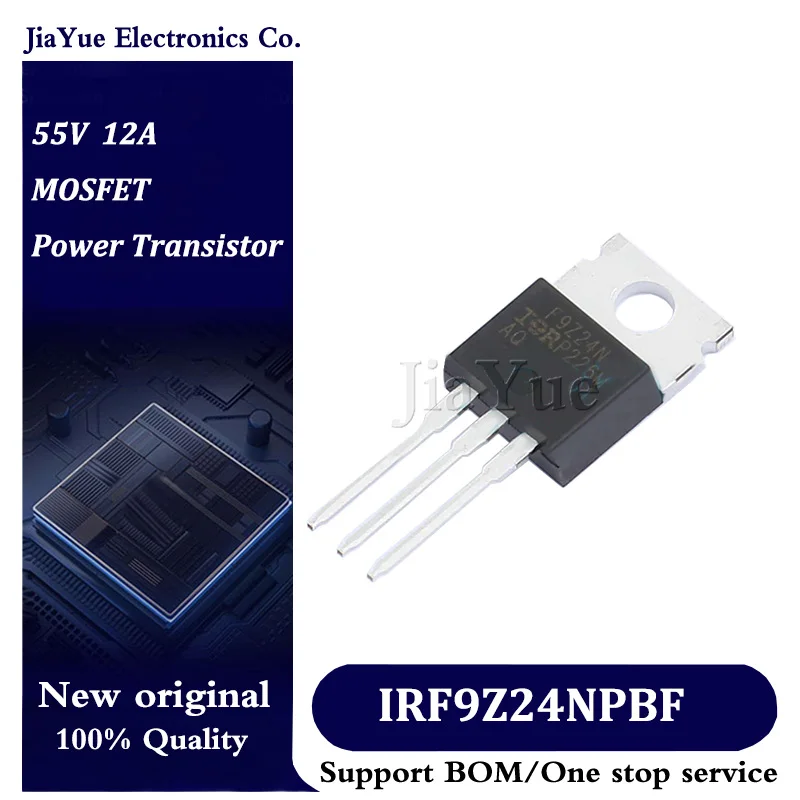 5pcs/lot 100% New Original Chips IRF9Z24NPBF TO-220AB 55V 12A MOSFET Field effect tube Power Transistor  IRF9Z24N  IRF9Z24NPBF