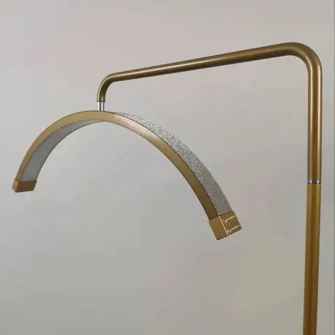 Fosoto Golden Photography Lamp LED Half-Moon Shaped Light Led Video Lash Light With Rhinestones For Beauty Eyelash Tattoo Makeup