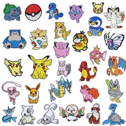 16/22/30 Uds dibujos animados Pikachu juego monstruo personaje para ropa DIY planchado bordado parche coser Jeans bolsa apliques insignia