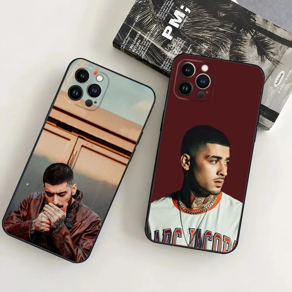 Singer Z-Zayn M-Malik Phone Case For iPhone16,15,14,13,12 Mini 11 Pro XR,X,XS,MAX 7,8 Plus Silicone Cover Soft Black