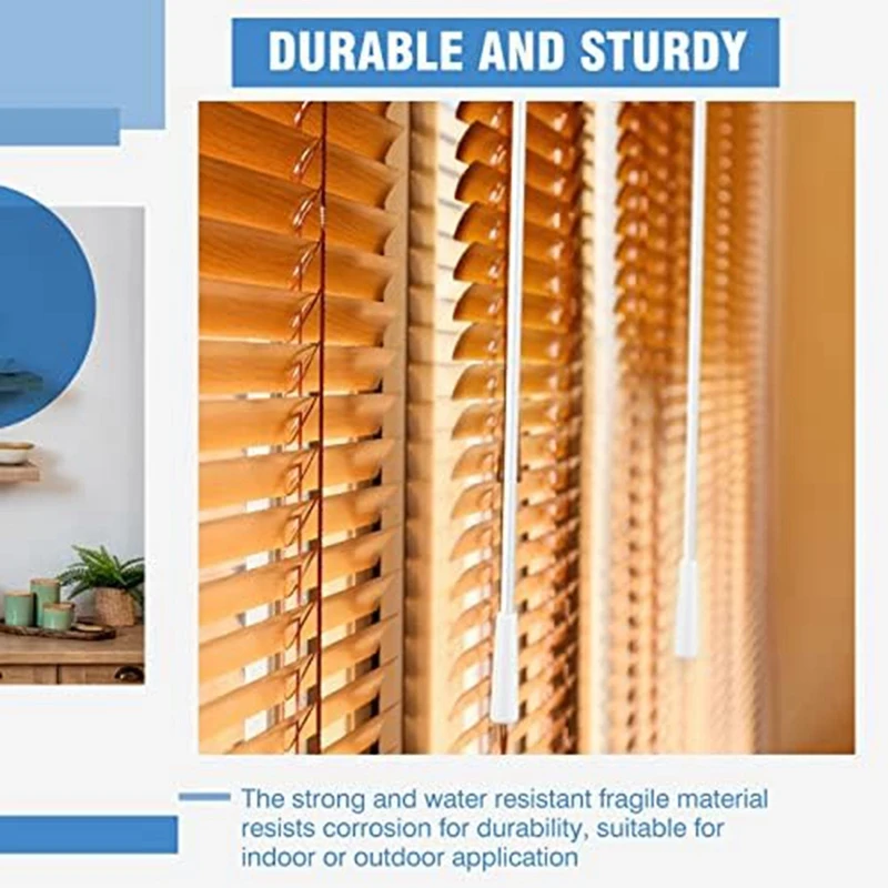 استبدال قضيب أعمى رأسي مع خطاف ومقبض ، فتحت ستائر النافذة ، 4 طويلة ،