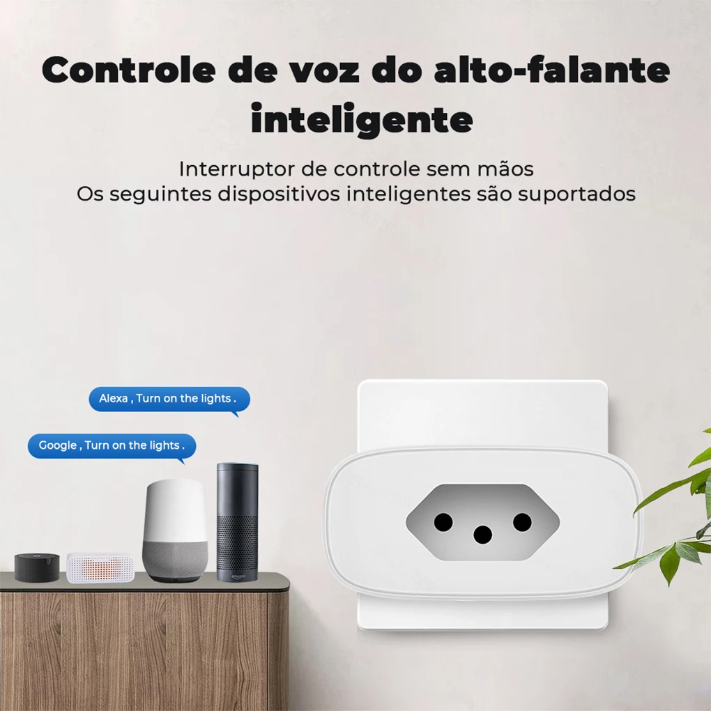 

Brazil Plug WiFi Tuya Wireless Power Socket Home Intelligent Timer