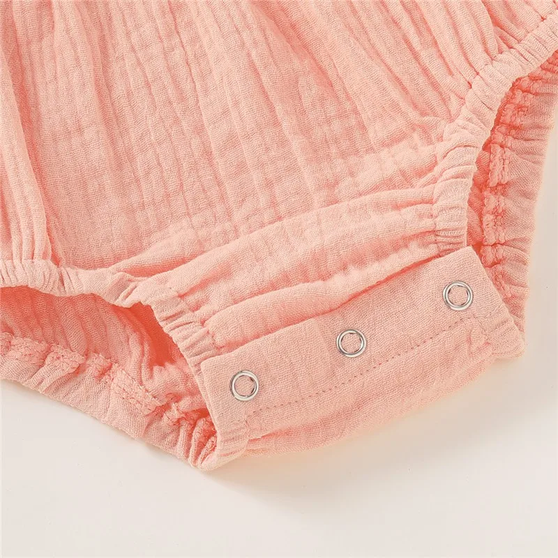 Newborn Baby Girl Cotton 3 Colors Romper Long Sleeve Ruffle Bodysuit Fashion Spring&Autumn Jumpsuit For Infant Girl 0-12 Months