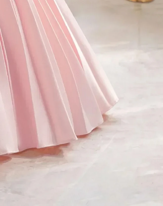 

Детские платья, атласные вечерние платья принцессы для девочек, торжественное пышное бальное платье подружки невесты с бисером, детская одежда, платье для детей 3-10 лет