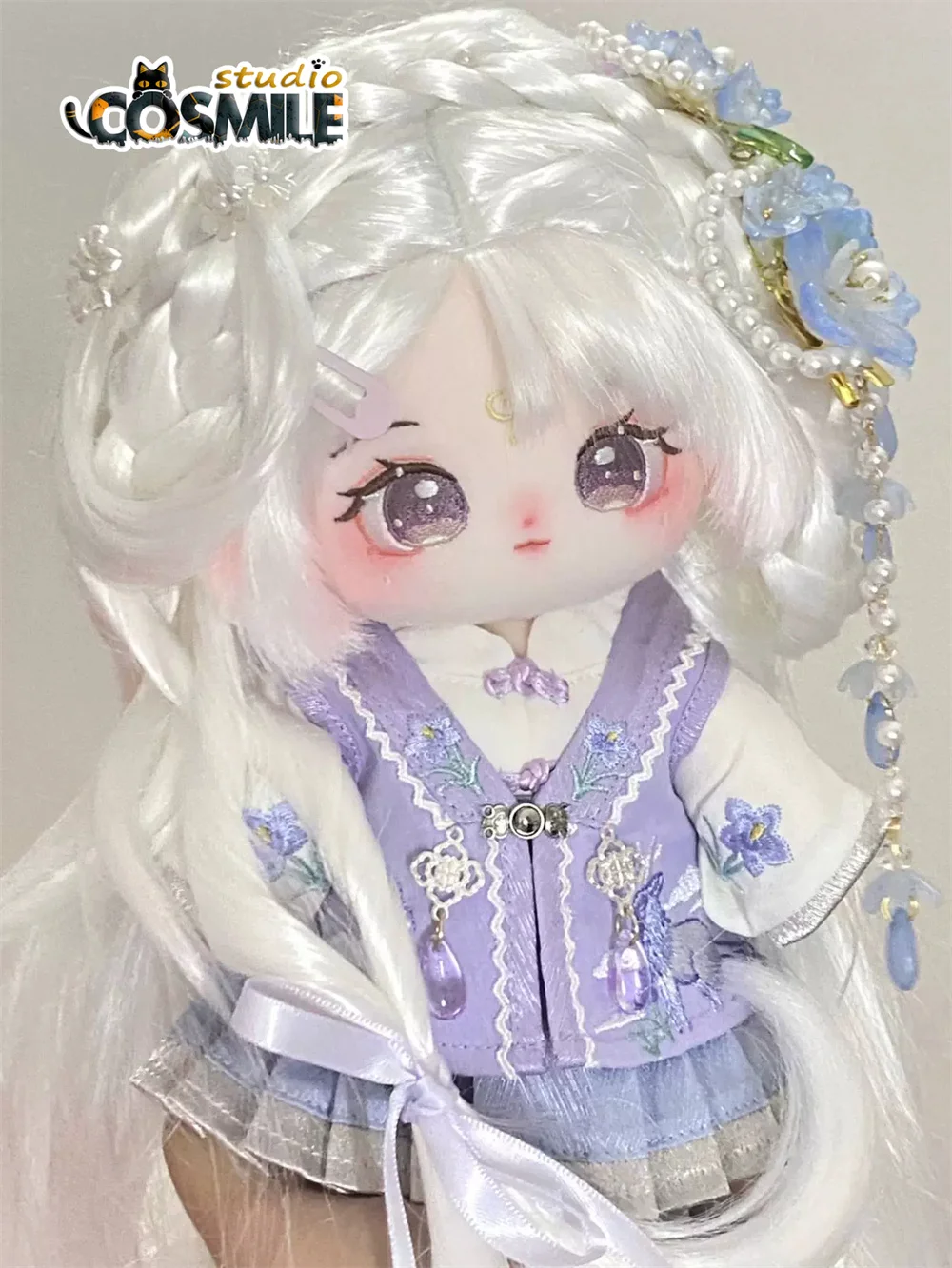 

No attributes Idol Star Purple Elegance Hanfu Fairy Ancient Costume for 20cm Plush Doll Stuffed Clothes Plushie Clothing NG Feb