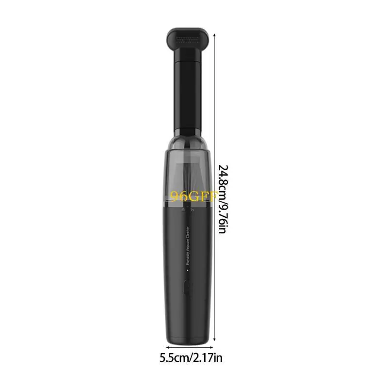 96GF Practical High Powered Vacuum Cleaner USB Rechargeable Dust Vacuum Handheld Cleaner for Quick Car Pet Hair Removal