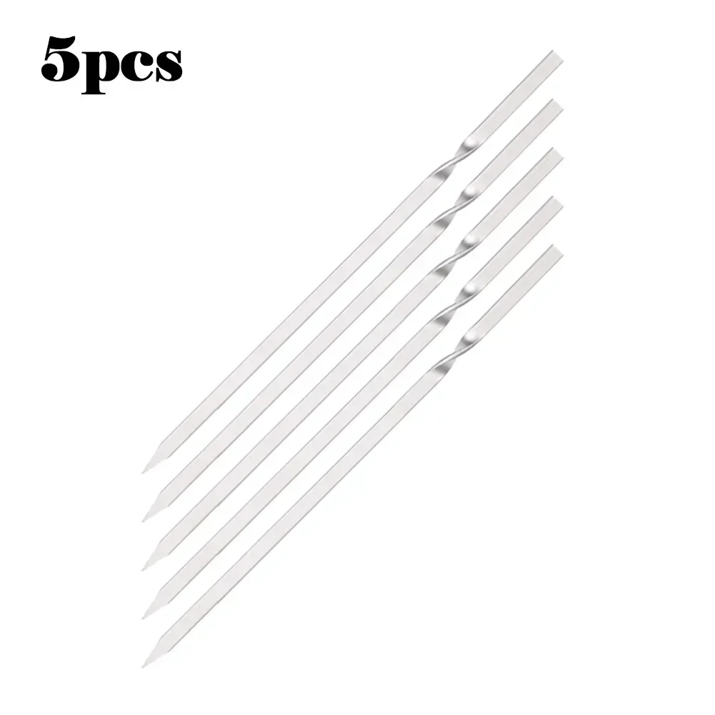 Part Barbecue Skewers Titanium Professional 5PCS BBQ Backyard Barbecue Skewers Camping Flat Functional Outdoor