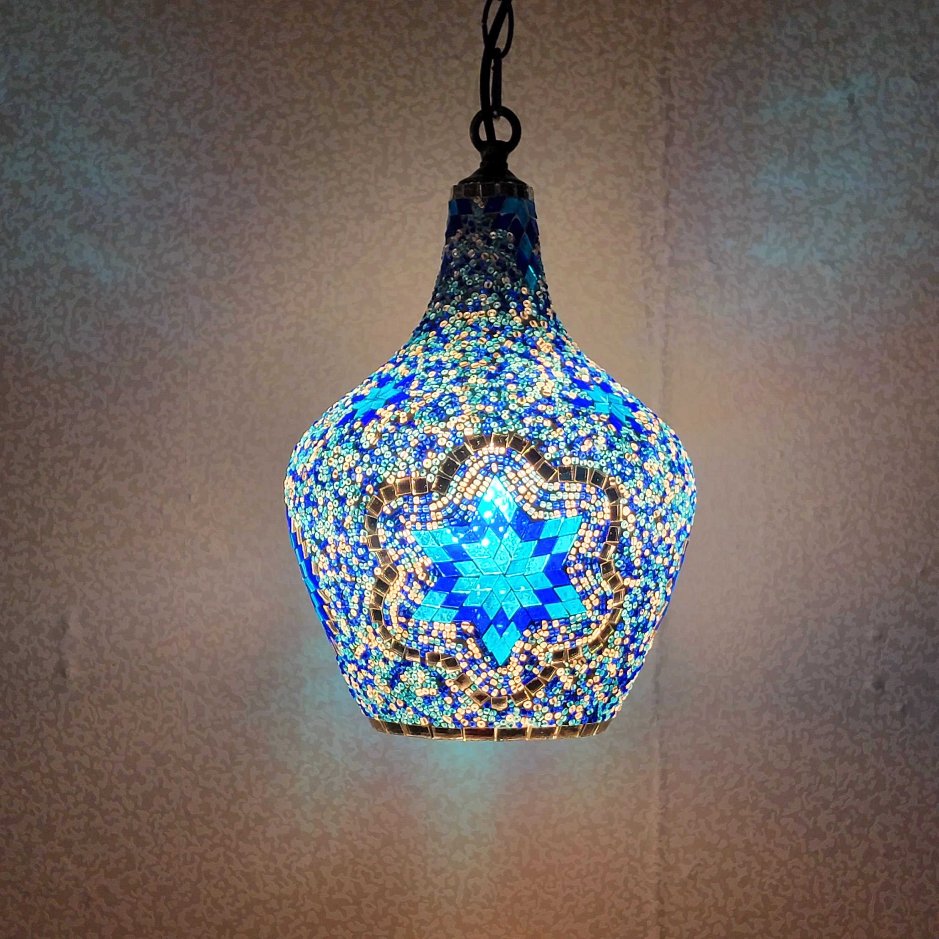 Turkish Mediterranean Style Ceiling Lamp Moroccan Chandelier Cafe Colored Pendant Lights