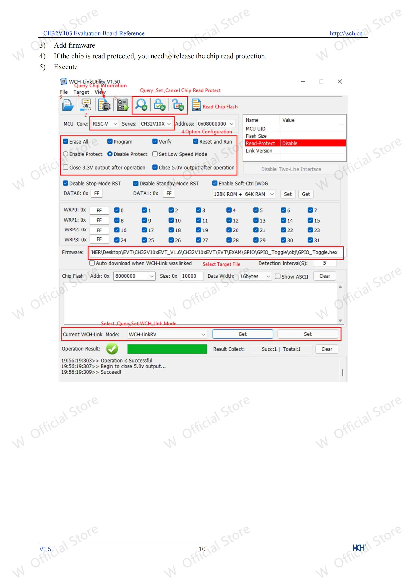 CH32V103-Entwicklungsboard, On-Board WCH-Link-Debugger CH32V103R8T6 Mikrocontroller-Evaluierungsboards – Detail 12