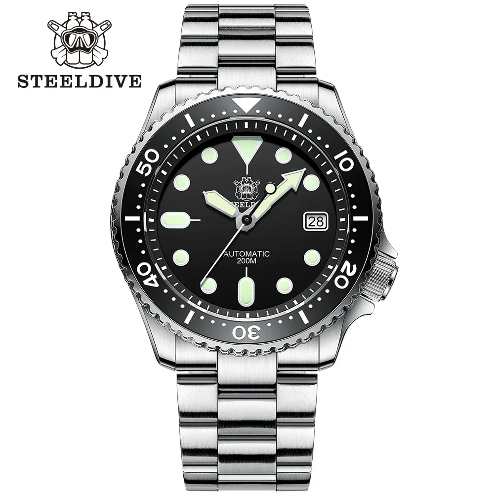 STEELDIVE SD1973 Fully Automatic Mechanical Wristwatch NH35 Movement Luminous 200M Waterproof  Diving Watch