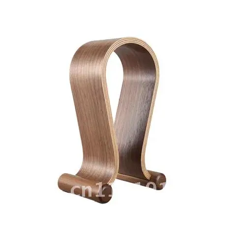 U Shape Wooden Headphones Stand Holder Universal Headset Desk Display Shelf Rack Universal Headset Hanger Stand Bracket