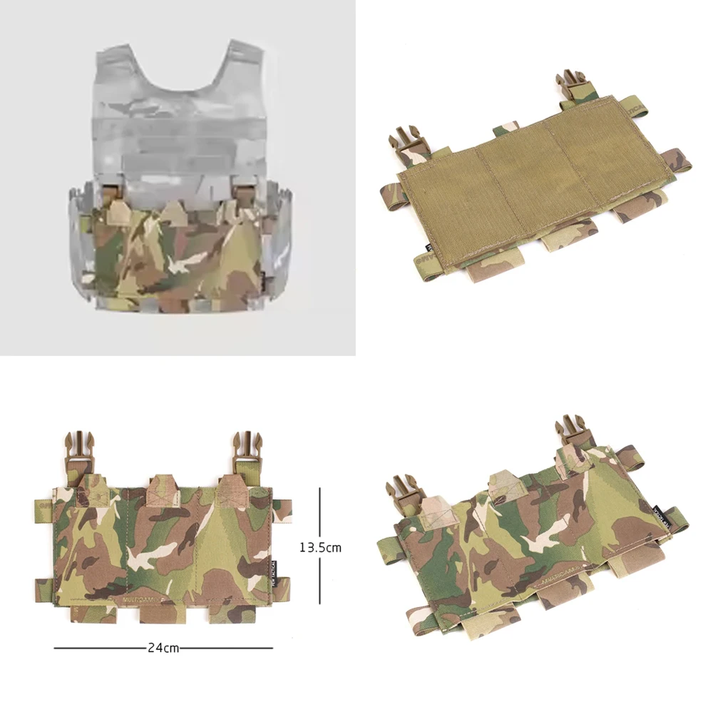 

Outdoor Tactical VestS S Style Simple 5.56 Elastic Triple Magazine Pouch LV119 FCX FP21 Front Attack Panel Tool Bag