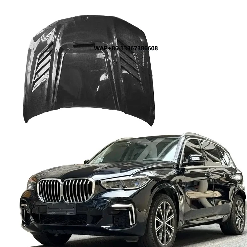 

New Arrival Customized AE Style Front Carbon Fiber Bonnet Hood X5 G05 X6 G06 X5M X6M 2024 Carbon Engine Hood Upgrade