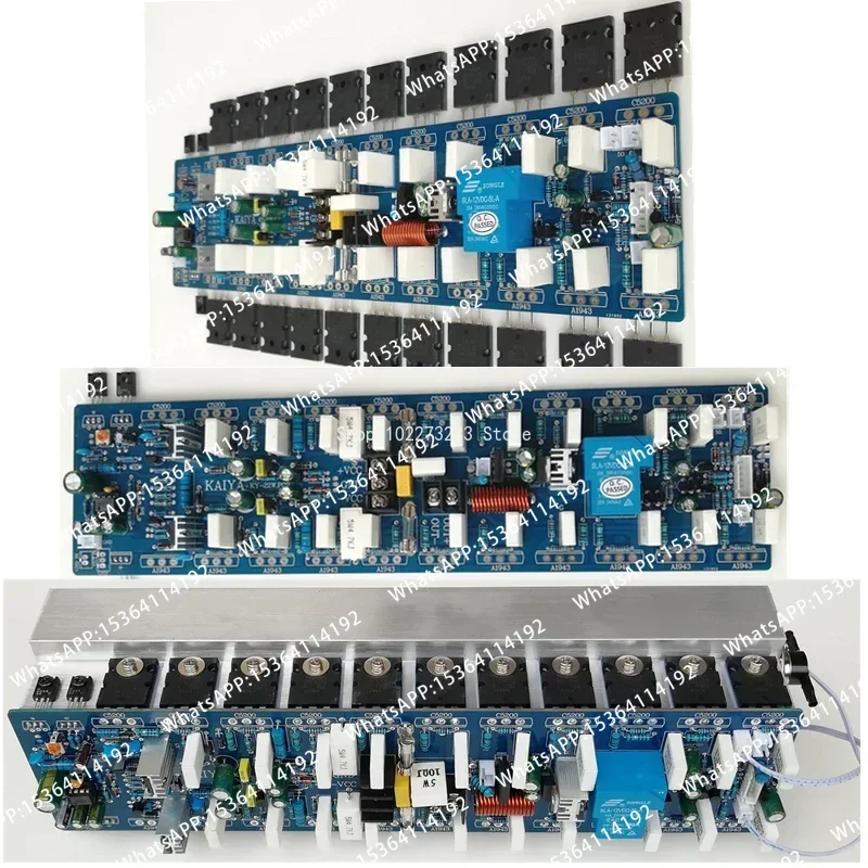 A1943/C5200 1500W HIFI Transistor Amplifier Board Mono High Fidelity Home Power Amplifier +/-40V+/-125V