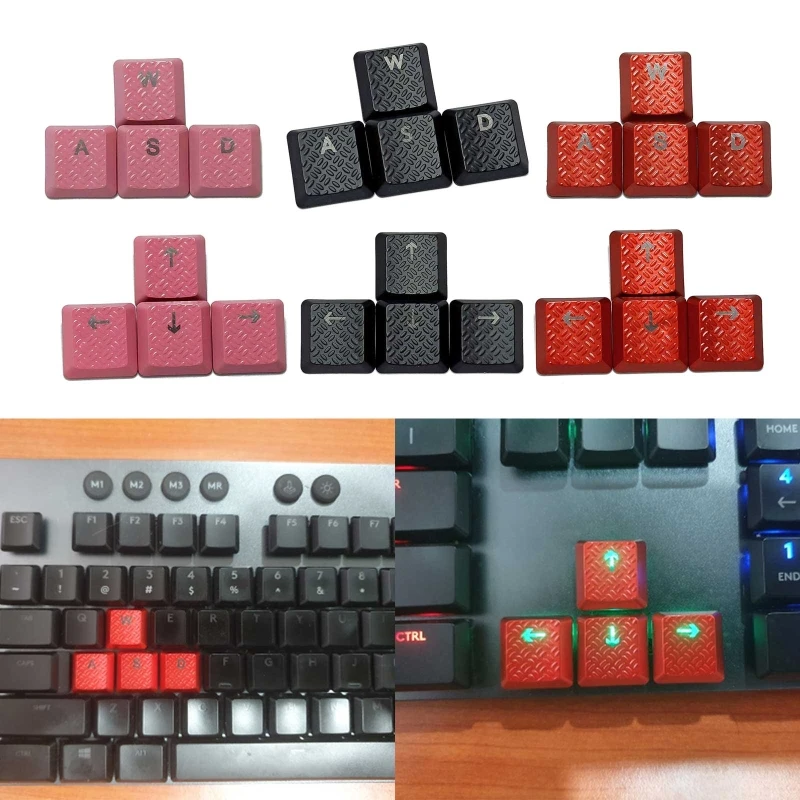 DIY Custom Keyboard Keys 4pcs ABS Backlit GL Tactile Switch Keycap with Texture Non-slip Cover for Logitech G913 G915 G813