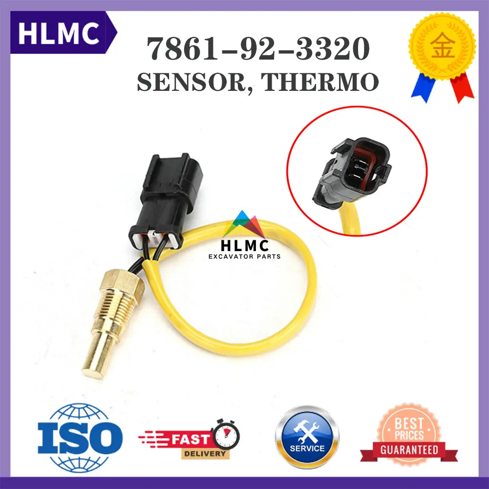 Construction Machinery Parts Excavator 6D95 PC200-5 Engine Spare Part Water Temperature Sensor 7861-92-3320