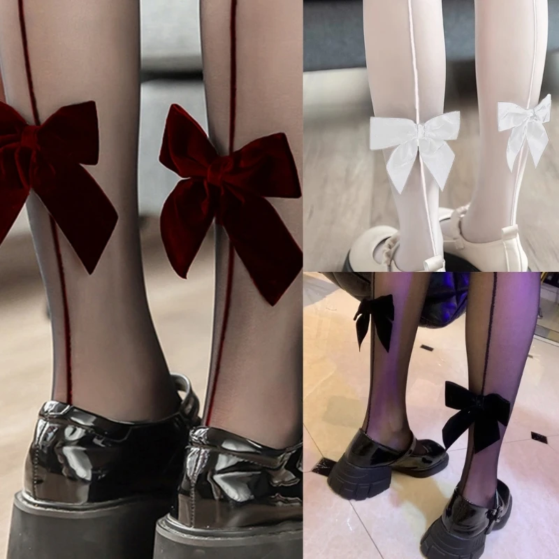 

Sweet Women's Pantyhose Tights Bowknot Shrimp Stockings Pantyhose Tights
