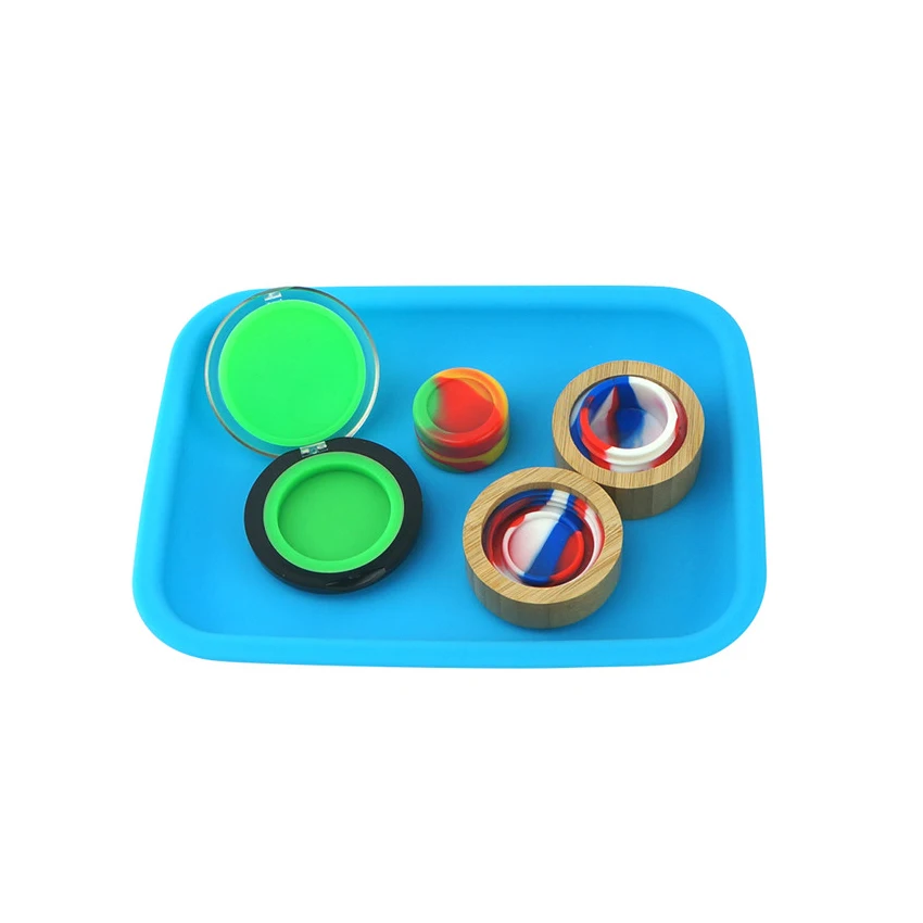 Tobacco Silicone Rolls Tray Heat-resistant Rolling Container Plate For Smoking Accessories Sundries Storage