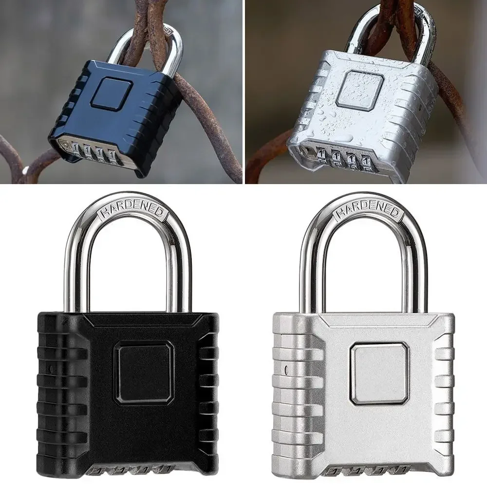 Metal Heavy Duty Padlock 4-Digit Number Combination Rust Proof Password Pad Lock Safely Waterproof Gate Locks