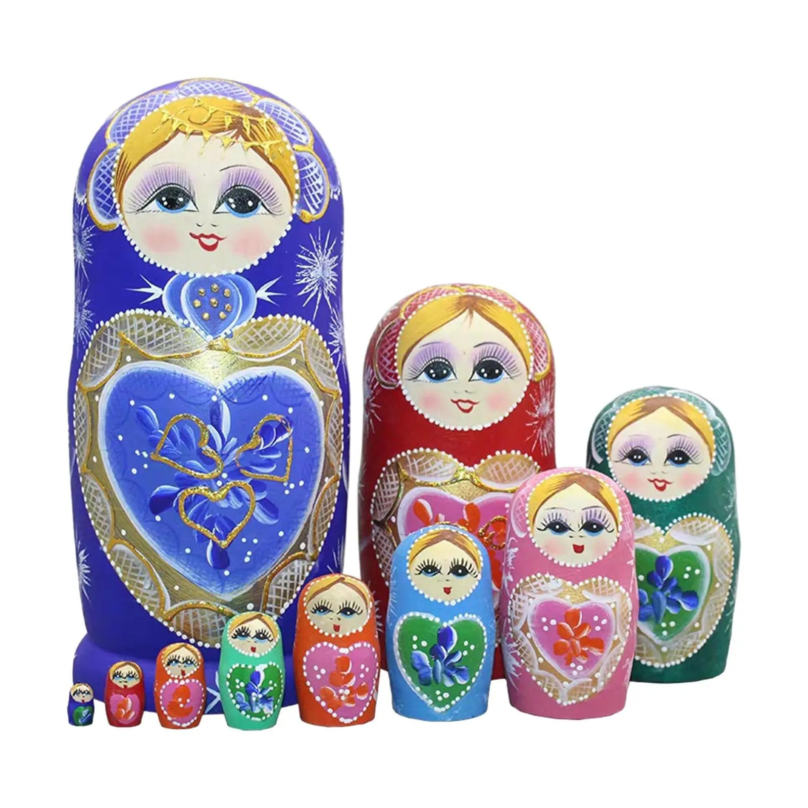 Juguete anidado, encantadoras muñecas Matryoshka coleccionables para adorno de festival en casa