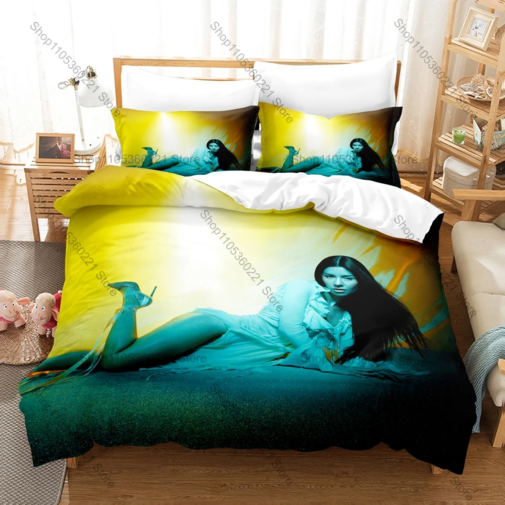 Personality MARINA Pop Singer Theme Bedding Set New Microfiber Quilt Cover Pillowcase All Season Artist Pattern For Music Lovers