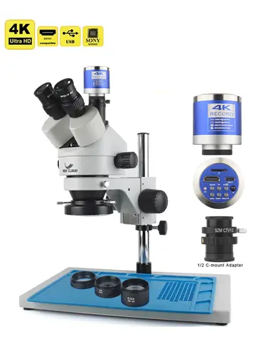 PCB-lödreparationslabb Industriell 3,5-90X Simulfokal Trinokulär Stereomikroskop 4K 48MP 55MP USB Digital VGA HDMI Kamera 8 best sales mikroskopkamera trinokulär - №4