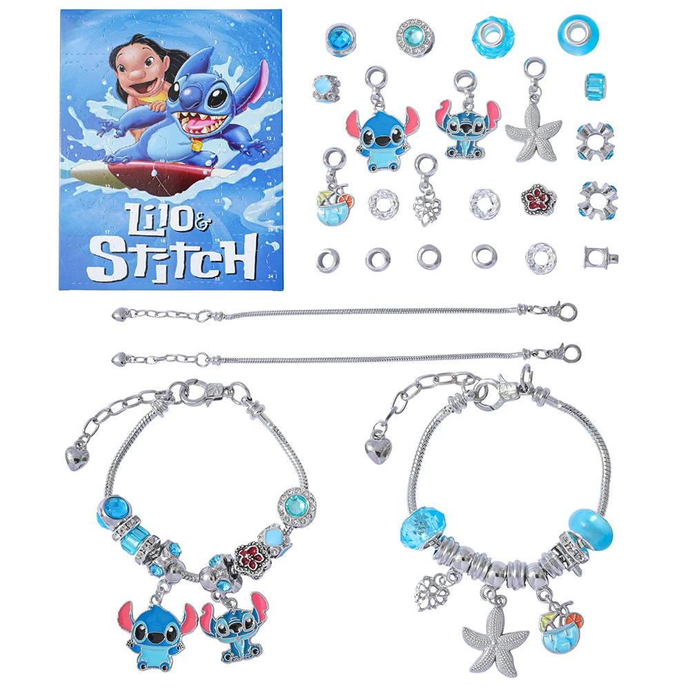 Disney Lilo & Stitch Avvento Sorpresa Scatola cieca Fascino carino Ciondolo punto fai da te Figura anime per regali di giocattoli di moda di compleanno