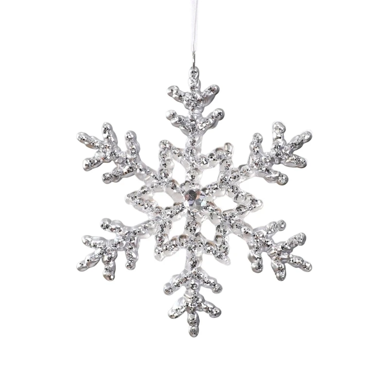  Christmas Tree Ornament with Ribbon Loop, Silver-Tone Finish, and Three-Part Construction for Indoor Seasonal Displays