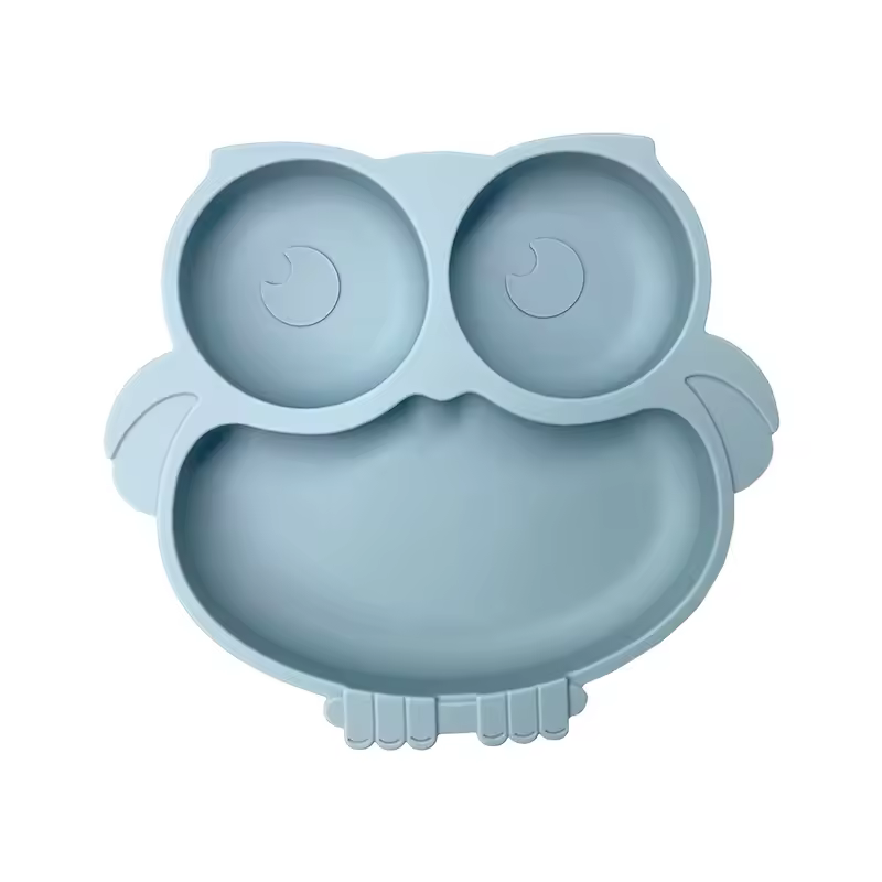 Baby Safe Silicone Dining Plate Suction Cartoon Children Dishes Feeding Toddler Training Tableware Retro Kids Smile Face Bowl - Image 13