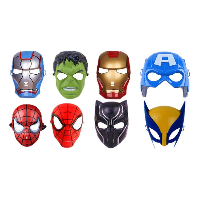Juguetes creativos de Marvel para niños y niñas, máscara de Halloween, cosplay de Iron Man, Spider-Man, Black Panther, Vengadores, accesorios de películas, regalo navideño