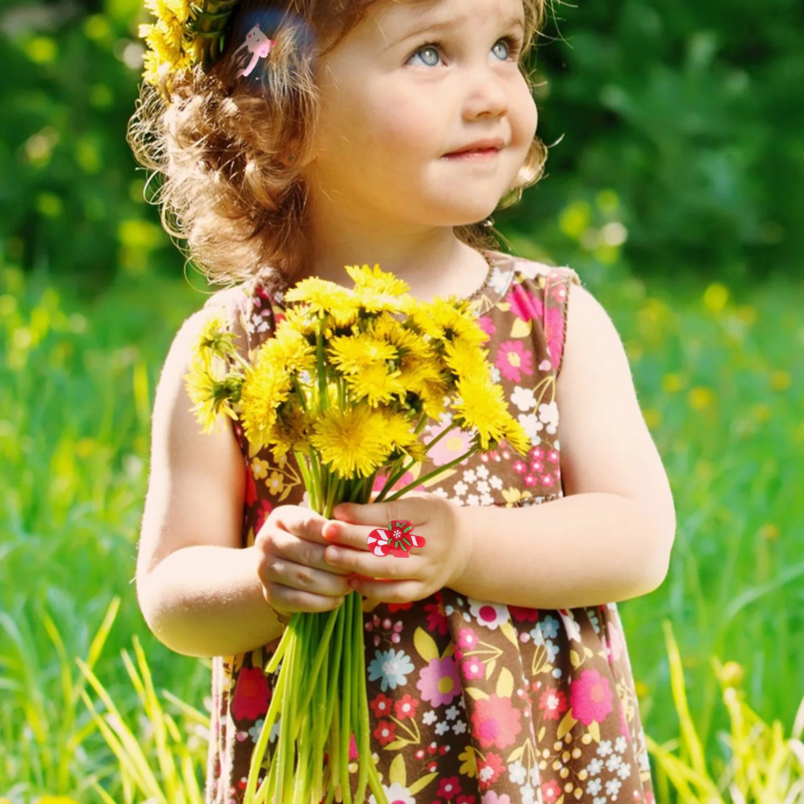 

30Pcs Cute Christmas Rings Finger Jewelry for Xmas Party Favors Small Rings Christmas Ring Cartoon Finger Ring