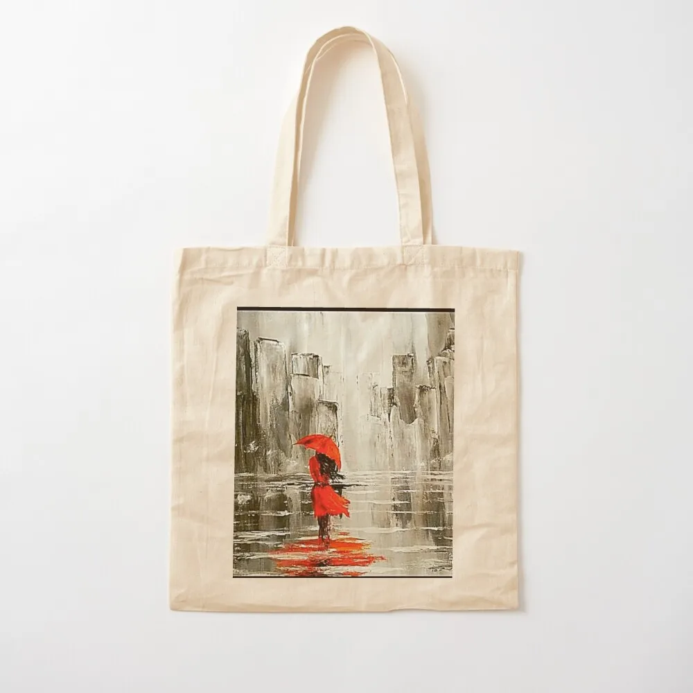 Cold Rain, Warm Heart Tote Bag women bag the tote bag shoping Canvas