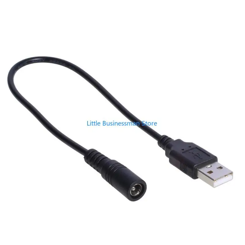 30 USB-auf-DC-5,5 x 2,1 mm 5-V-Stromkabel, Stecker auf Buchse, USB-Hosenstecker, Ladekabel für kleine Lüfter, Router – Detail 4