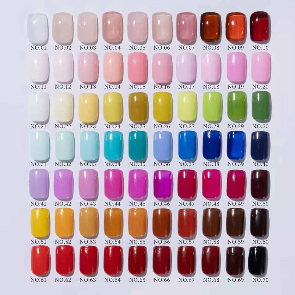 VINIMAY 70 Farben einfarbiges Nagel-Gel-Nagellack-Set, vollständige Abdeckung, Gel-Lack, Nagelstudio, Großhandel, Marnicure, UV-Gel-Lern-Set
