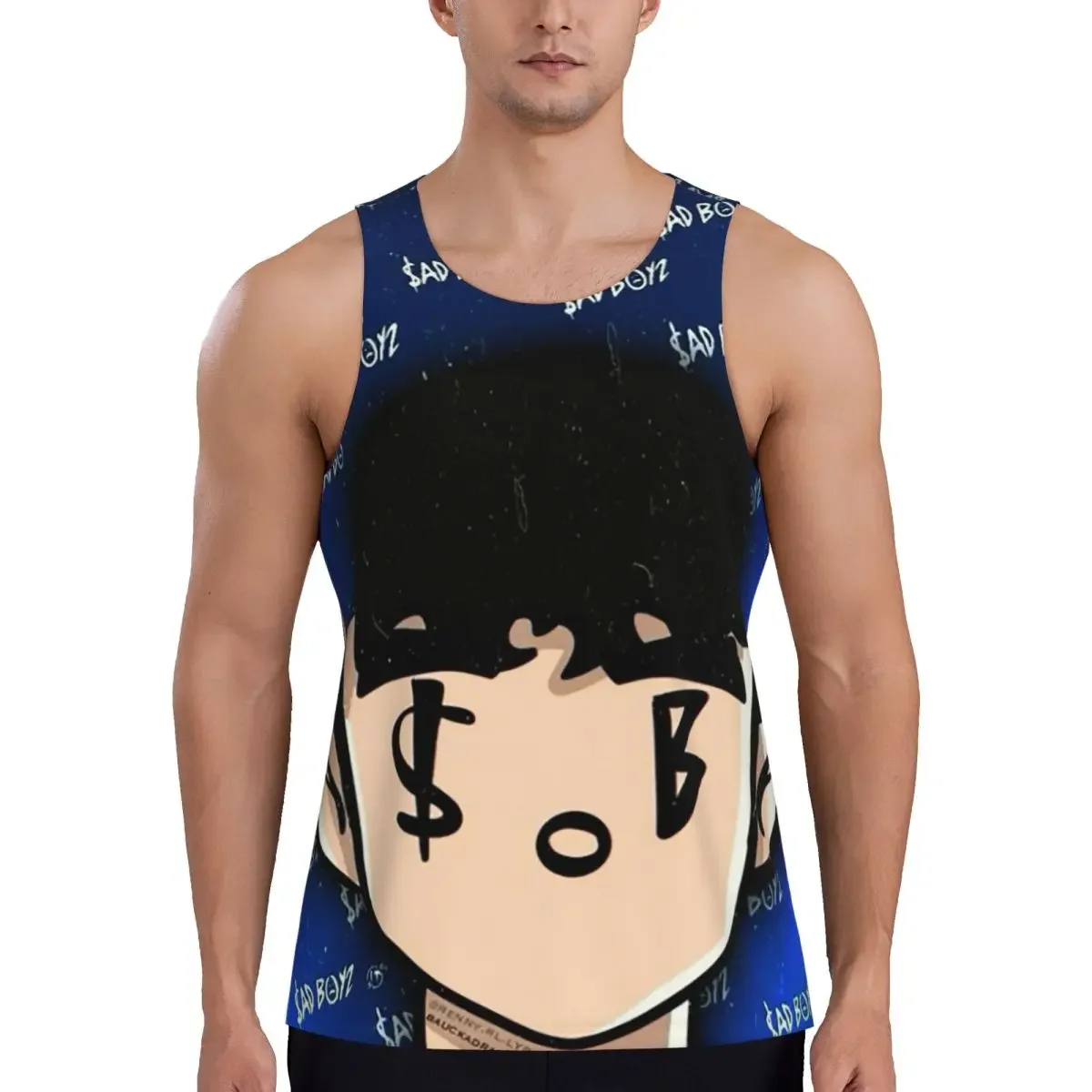 Junior H Sad Boyz Corridos Tumbados Mexico Gym Tank Bodybuilding Vest Fitness Sleeveless Tops Quick Men Workout Sports Clothing
