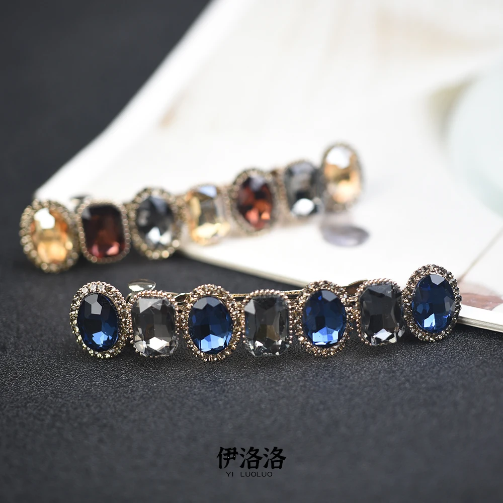 Women Headwear Girls Hairwear Middle Size Stunning Cute Hair Clip Fashion Hair Barrette New Rhinestone Hair Accessory For Women