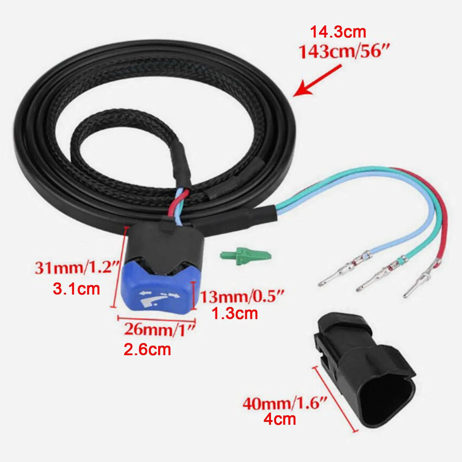 Easy Install Trim Tilt Switch Assembly Kit ABS Plastic 143cm Outboard Tilt Switch for Bombardier Johnson 5006358