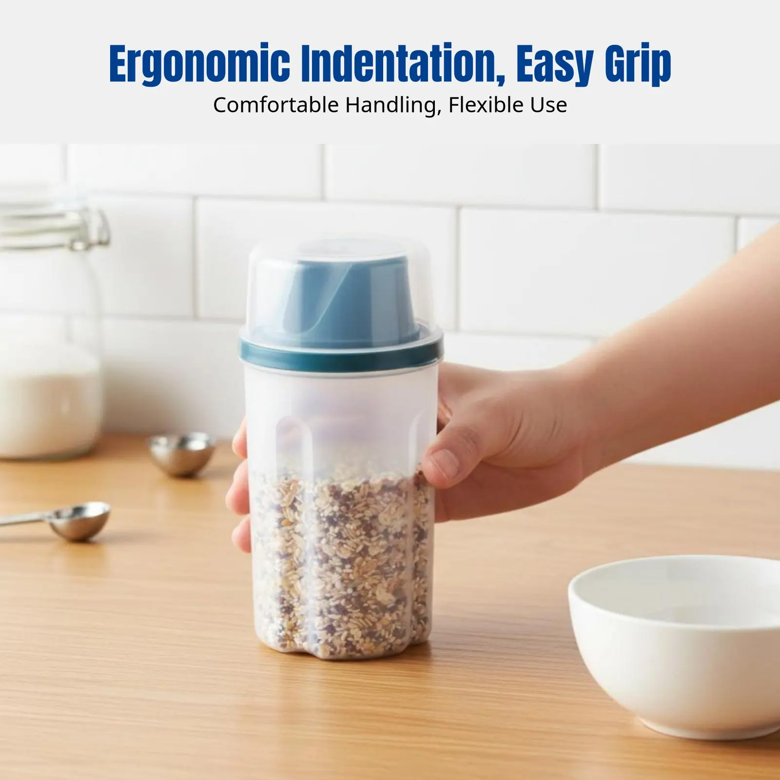 

Пластиковый герметичный контейнер для еды, банка для хранения зерна, бобов, подсластителей, муки, прозрачный, современный дизайн